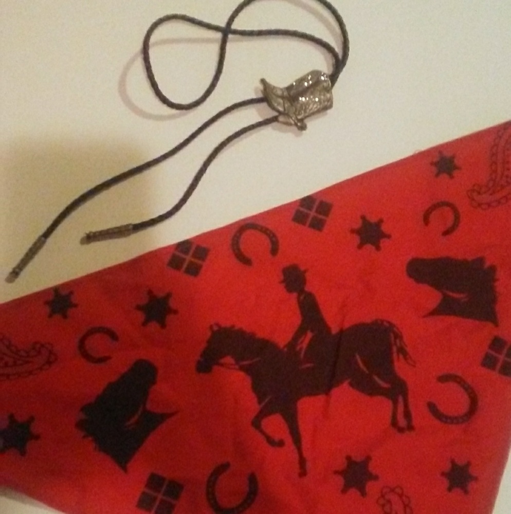 Kids costume western bandana and necklace
